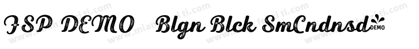 FSP DEMO   Blgn Blck SmCndnsd字体转换